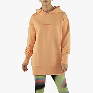 FLOWERS HOODIE SWEATER, PINK ORANGEADE, medium