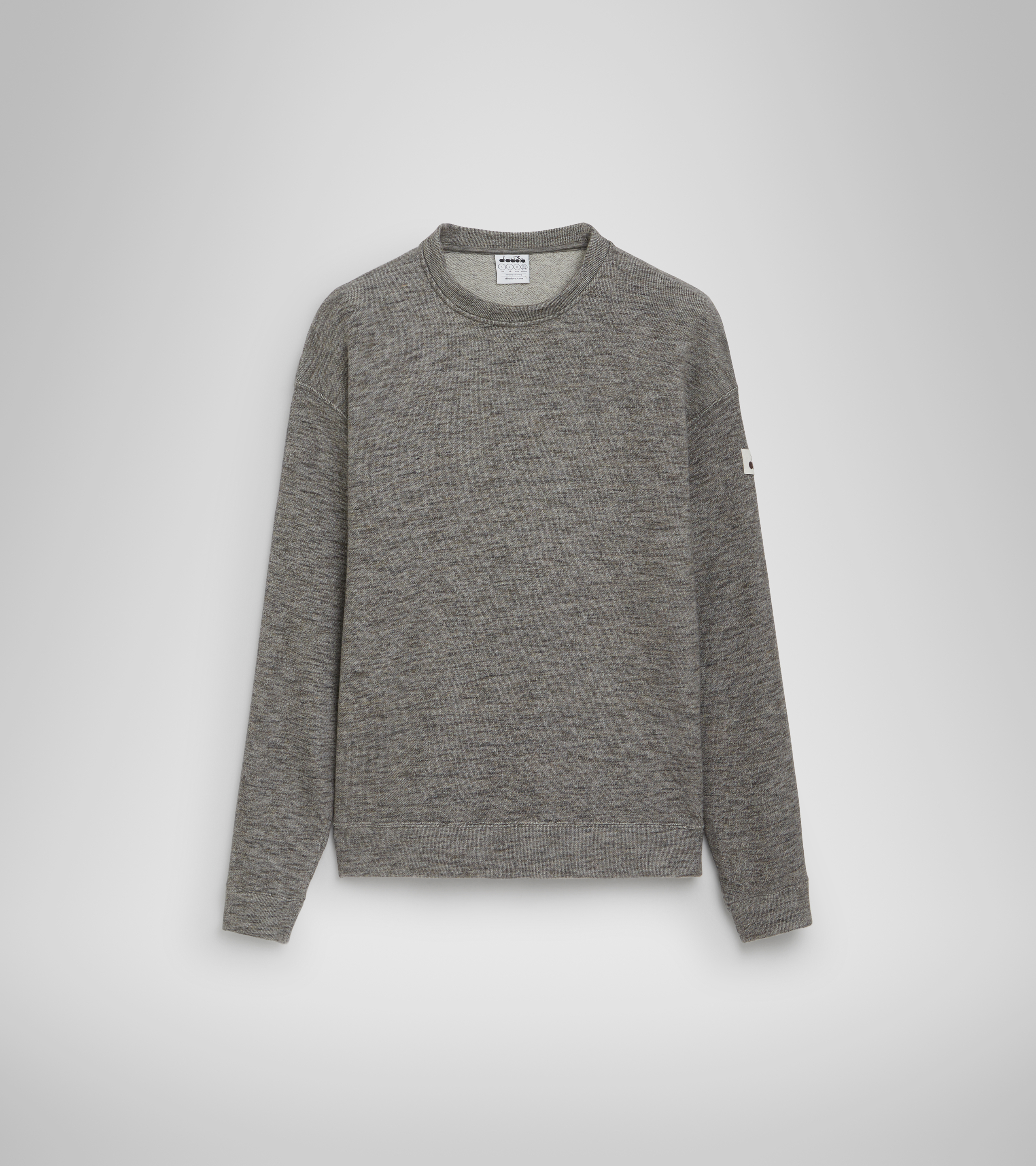 Crew-neck sports sweatshirt - Unisex SWEATSHIRT CREW MANIFESTO 2030 TURKISH COFFEE MELANGE - Diadora