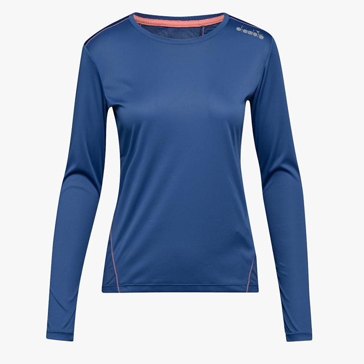 L. X-RUN LS T-SHIRT, NIGHT BLUE, large